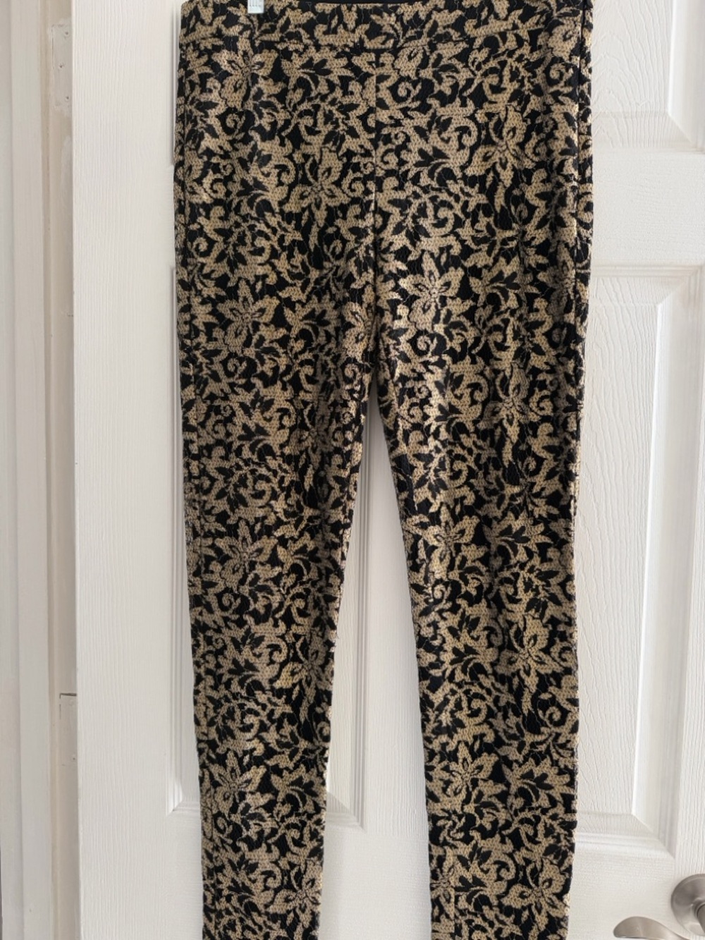 Haute Hippie Black and Gold Floral Jacquard Top